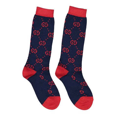 baby gucci sokken|Baby GG cotton socks in navy and red .